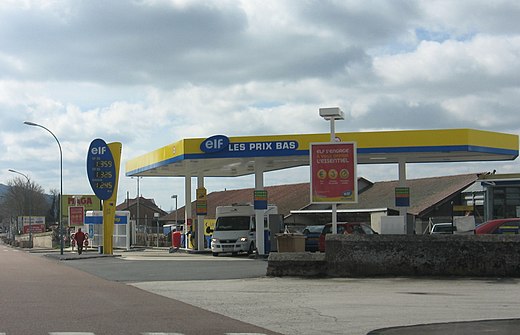 Huisstijl ELF-tankstations in Frankrijk anno 2008