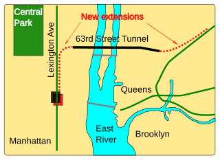 63rd Street Tunnel New York City railroad and subway tunnel