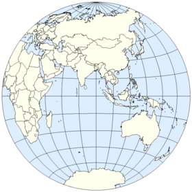 Hemisferiu Oriental: Metá de la Tierra que ta al este del meridianu de Greenwich y al oeste de la llonxitú 180°