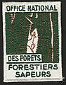Écusson d'épaule brodé utilisé par les Forestiers-sapeurs de l'O.N.F. avant 1989.