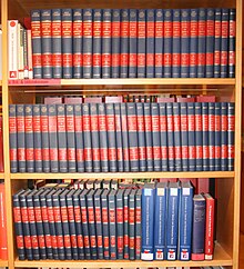 First edition in 73 volumes (1968-2003) and 2nd edition in 4 volumes (2003). Enclib.jpg