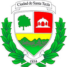 The coat of arms of Santa Tecla, El Salvador.