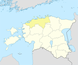 Poloha dediny v rámci Estónska