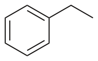 Skeletal formula of ethylbenzene