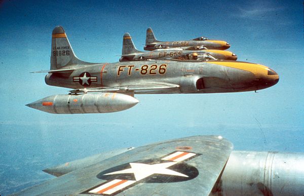 8th FBS F-80Cs over Korea, 1950