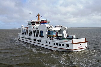 «Frisia IV», den første pendelfergen sjøsatt i 2002, 70,7 meter lang med plass for 1,350 passasjerer.