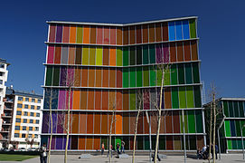 Fachada del MUSAC en Lleón, de Mansilla + Tuñón Arquiteutos, 2005 Premiu Mies van der Rohe en 2007.