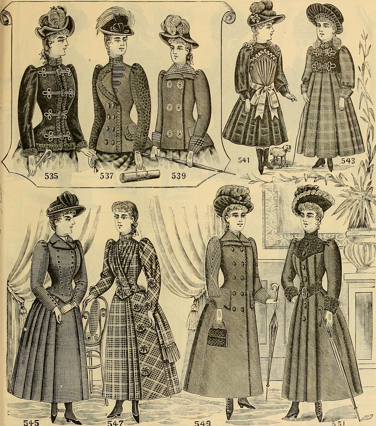 Fall and Winter, 1890-91 Fashion Catalogue / H. O'Neill and Co.. TMORSTUie  ciovc rmiNs ABDOMINAL. No. 517. Thompsons AMominal Corset. ela.stic side  and sidelacings, drab or white iiir.es a»toWin , $1.50