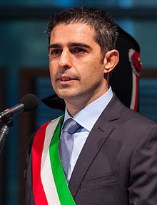 Federico Pizzarotti during a visit to Parma by Aung San Suu Kyi