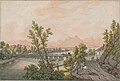 Ferdinand Runk - most na Savi pri Črnučah (kolorirana jedkanica, 1815).jpg