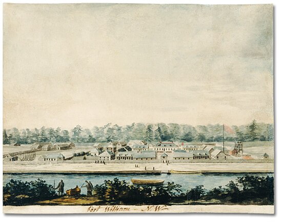 Fort William on the Kaministiquia River in 1811