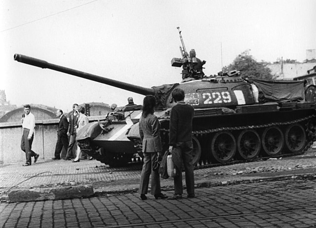 A T-55 during Operation Danube