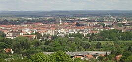 front right Dambach, center of the picture Südstadt, view from the southwest (2004)