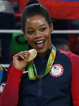 Gabby Douglas 2016 Summer Olympics Gold Medal.jpg