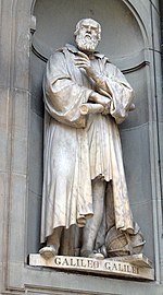 Galileo Galilei, l'iniziatore del metodo scientifico[1] (statua nel piazzale degli Uffizi, Firenze)