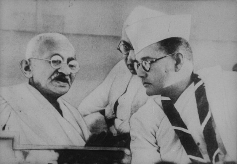 File:Gandhi and Subhas Bose.jpg