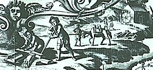 A depiction of tin ingots from a 1699 map of Cornwall Gascoyne, map of Cornwall, dedication (cropped to show tin ingots).jpg