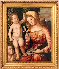 Madonna with child and Saint John