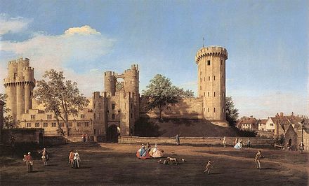 Warwick Castle painted by  Canaletto in 1751