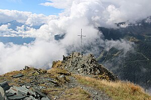 Auernig summit cross