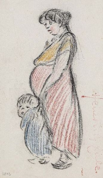 Bestand:Heinrich Zille Schwangere mit Kind.jpg