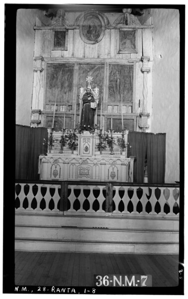 File:Historic American Buildings Survey James M. Slack, Photographer, March 16, 1934 DETAIL MAIN ALTAR AND REREDOS - Mission Church of Ranchos de Taos, Ranchos de Taos, Taos County, NM HABS NM,28-RANTA,1-8.tif