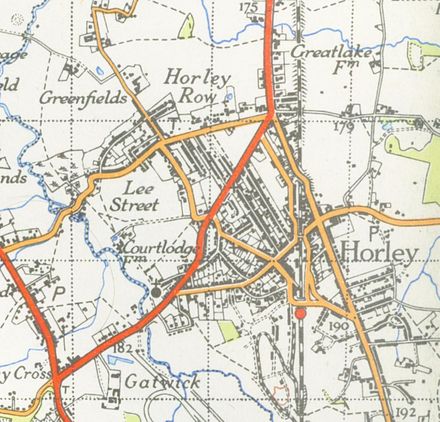 Map of Horley from 1946