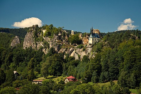 Ruines du château de Vranov à Malá Skála.