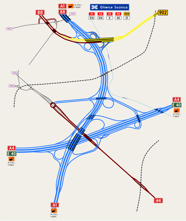 Autobahnknoten Gliwice-Sośnica