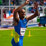 Aries Merritt gewann die Bronzemedaille