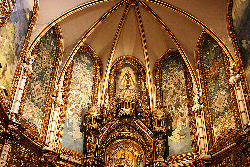 Interior of the dome - Basílica de Montserrat - Montserrat 2014