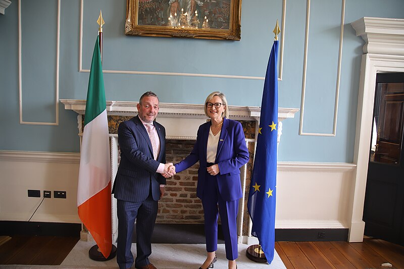 File:Ireland's EU Commissioner, Mairead McGuinness, met with the Cathaoirleach of the Seanad, Senator Jerry Buttimer on May 9, 2023 - 52883232292.jpg