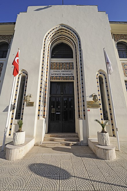 The gate of the French-built Central Bank building