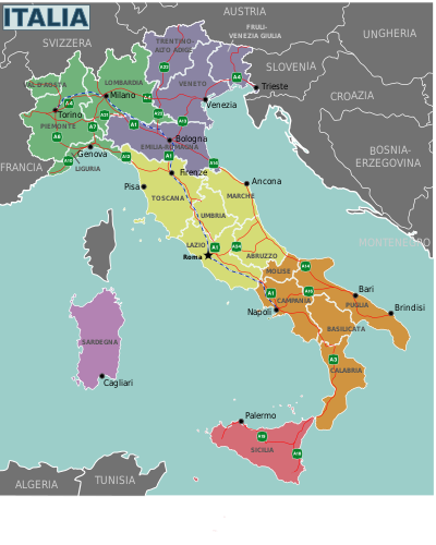 réseau routier italien