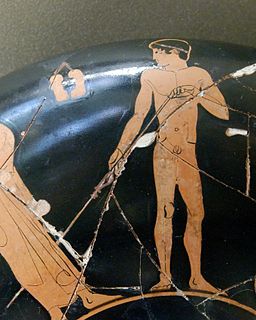 Amentum Leather strap attached to a javelin used in ancient Greece