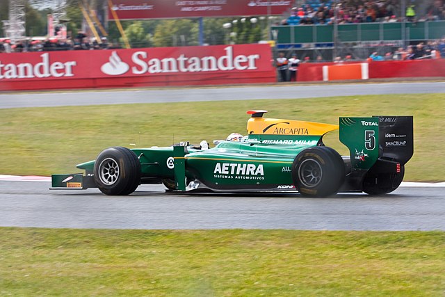 Bianchi driving for Lotus ART during the Silverstone round of the 2011 GP2 season