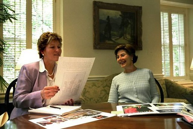 Counselor to the President Karen Hughes and First Lady Laura Bush, June 28, 2002.