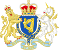 Unofficial or 'artistic' Arms of the Kingdom of Ireland after 1707