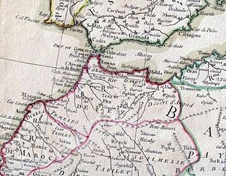 Фес в составе алауитского Марокко (1783 год).