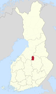 Situo de Kiuruvesi en Finnlando