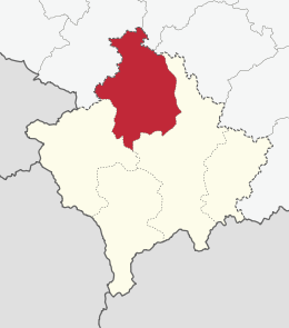 Distretto di Kosovska Mitrovica – Localizzazione