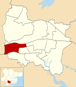 Location of Laindon Park ward Laindon Park ward in Basildon 2002.svg