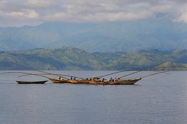 Fishing boats on Lake Kivu, 2009