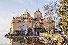 Château de Chillon vue est-nord, mars 2020