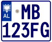 License Plate - Albania - Police vehicle - 2-Lines.png