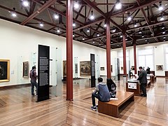 Sala de Pintura, con obras de pintores peruanos desde la Independencia hasta hoy en día.