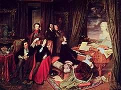 Franz Liszt en el piano, por Josef Danhauser (1840)