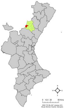 Localització de la Pobla d'Arenós respecte del País Valencià.png