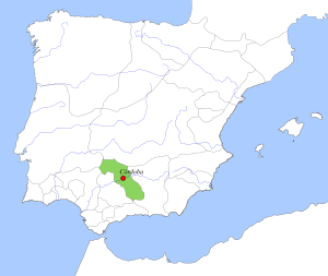 Location map Taifa of Córdoba.svg