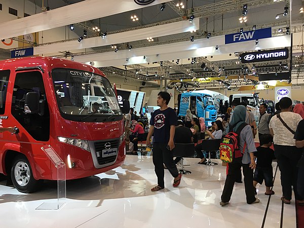 Lorries and buses at Indonesia International Auto Show 2017